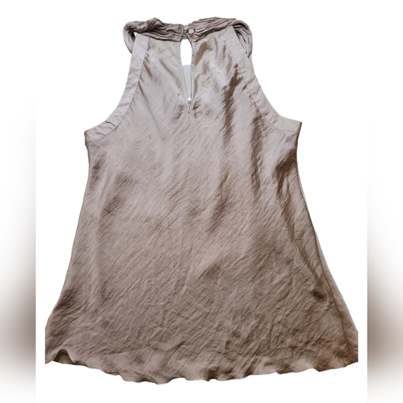 Spense Pewter Sleevless Biased Cut Halter Neck Blouse L - Picture 2 of 2